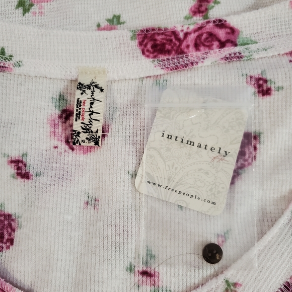 New Free People Intimately Dylan Thermal Floral Printed Bodysuit Size XS - Picture 11 of 13